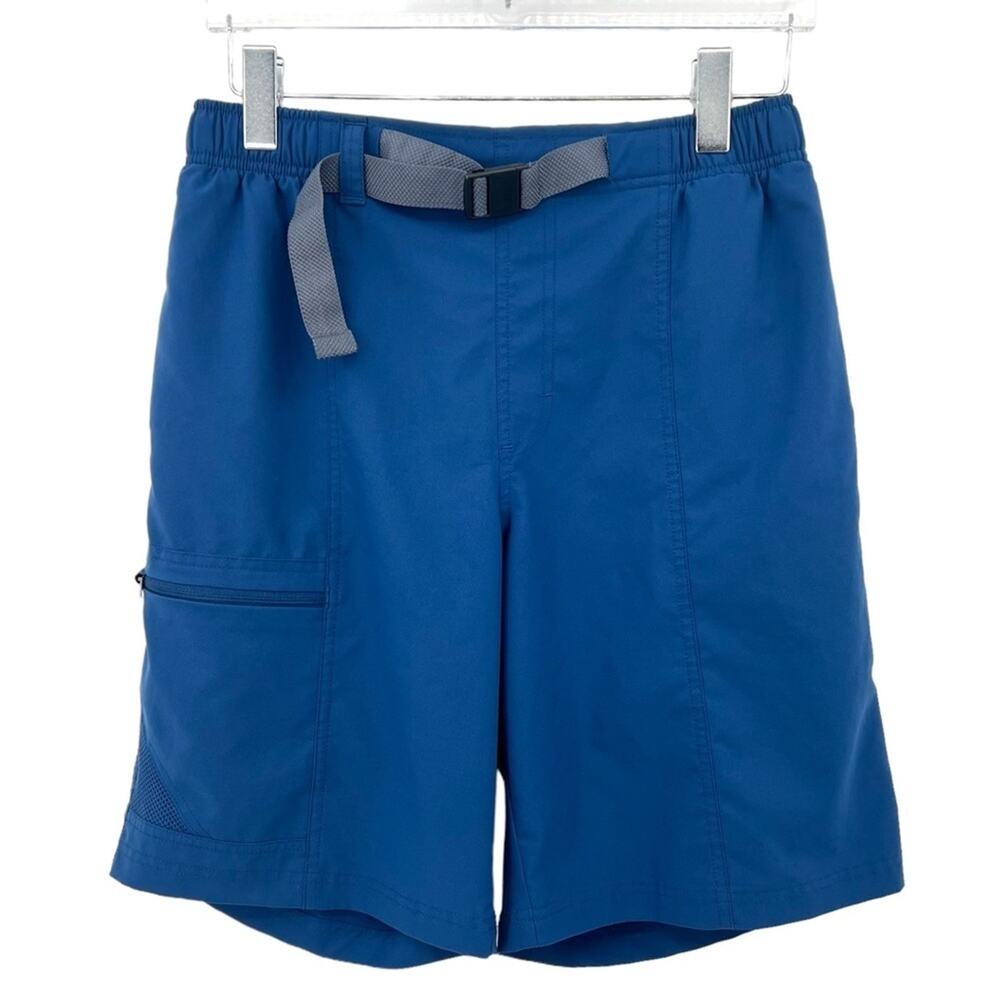 Columbia shorts men's M outdoor active hiking belted blue zip pockets waist 30"
